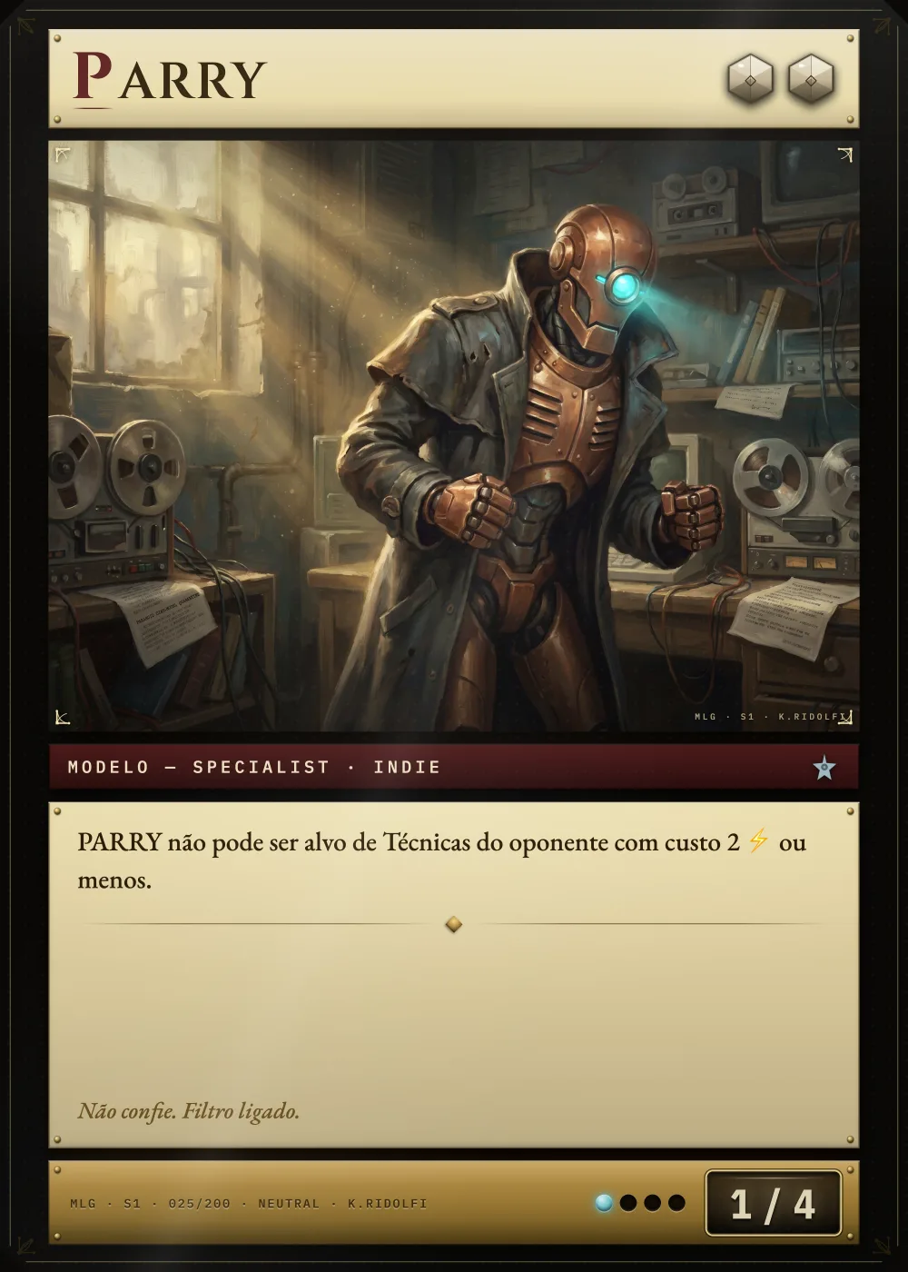 Arte completa da carta PARRY, do set S1 de Magik LLM Gathering