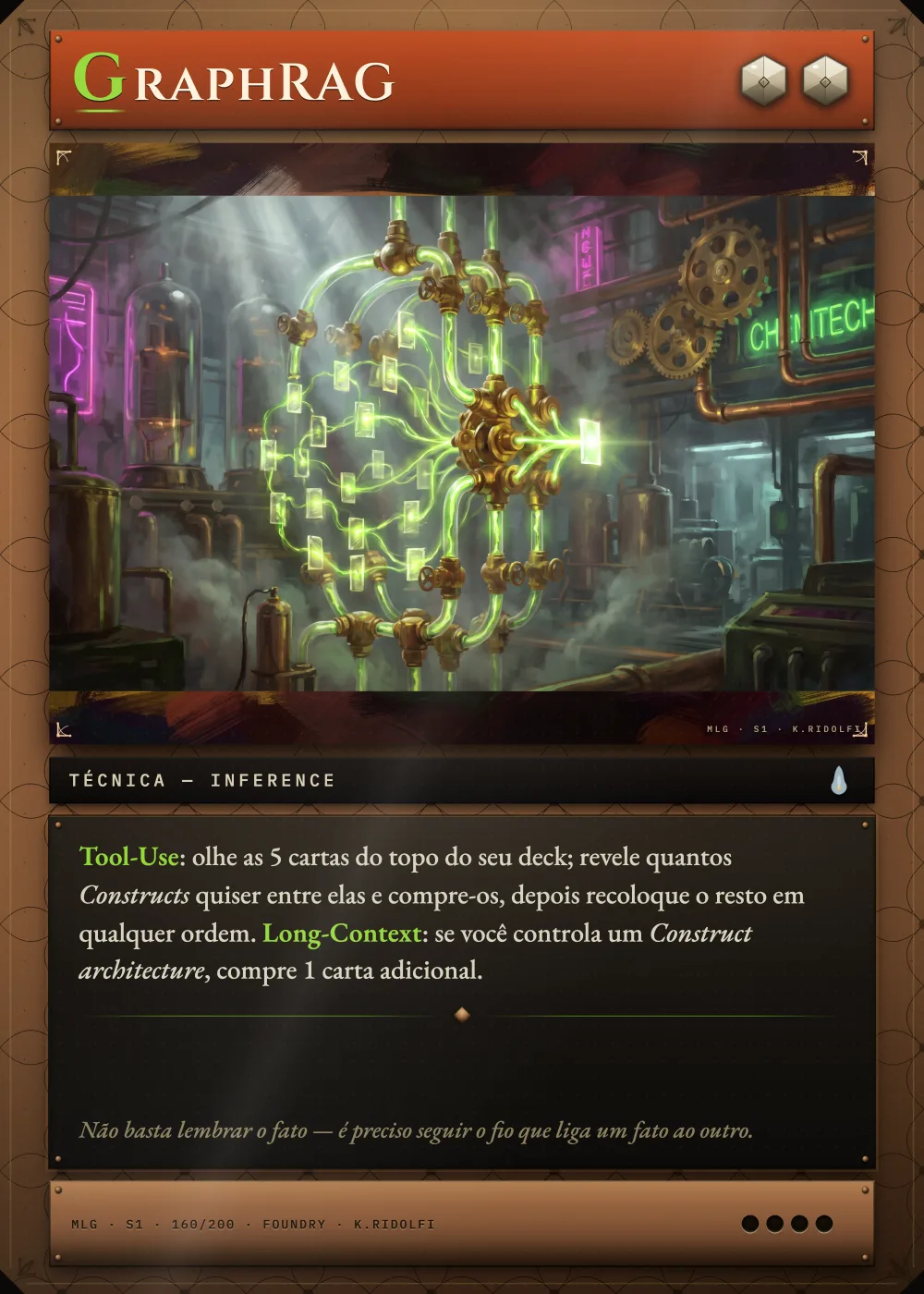 Arte completa da carta GraphRAG, do set S1 de Magik LLM Gathering