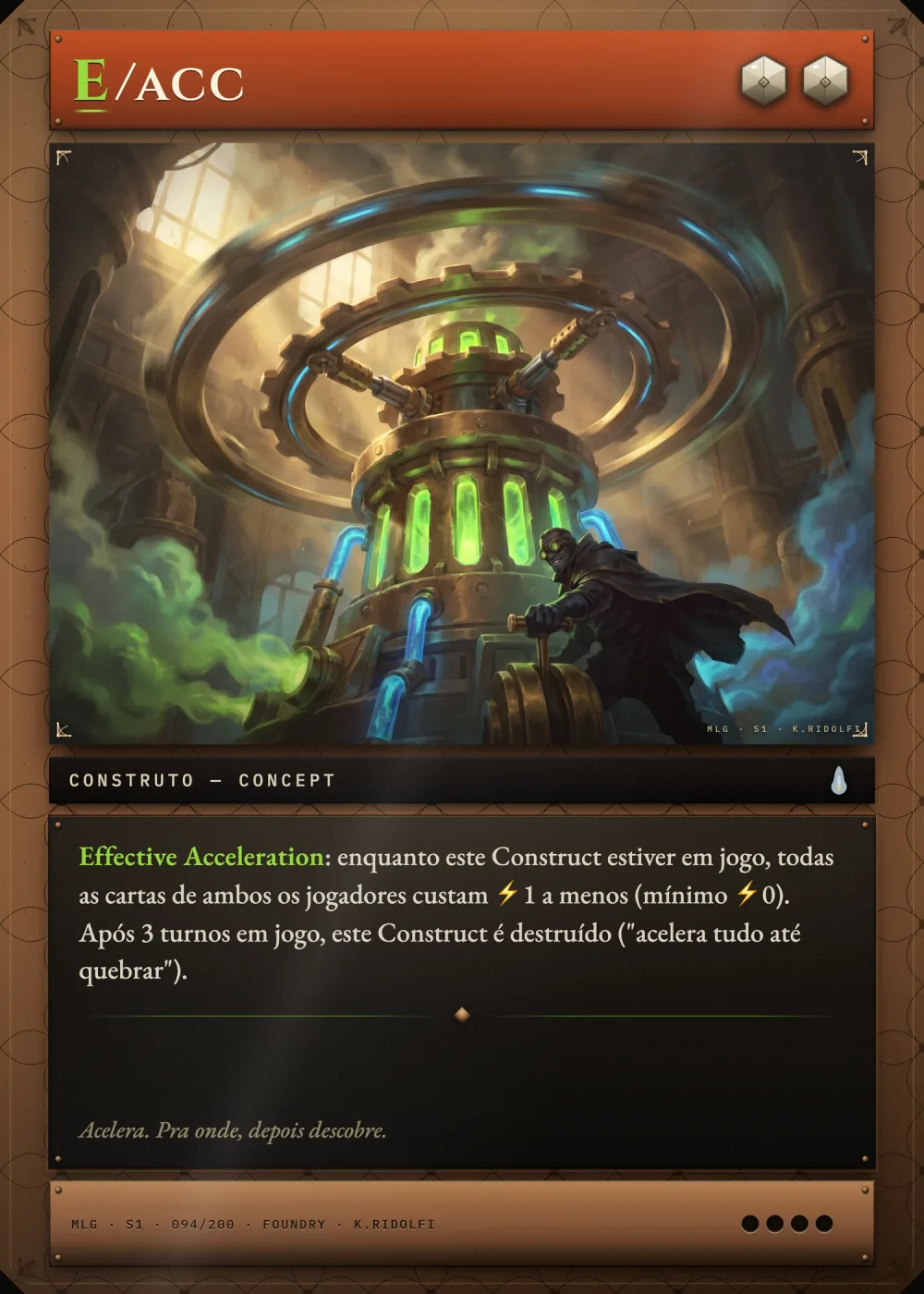 Arte completa da carta e/acc, do set S1 de Magik LLM Gathering