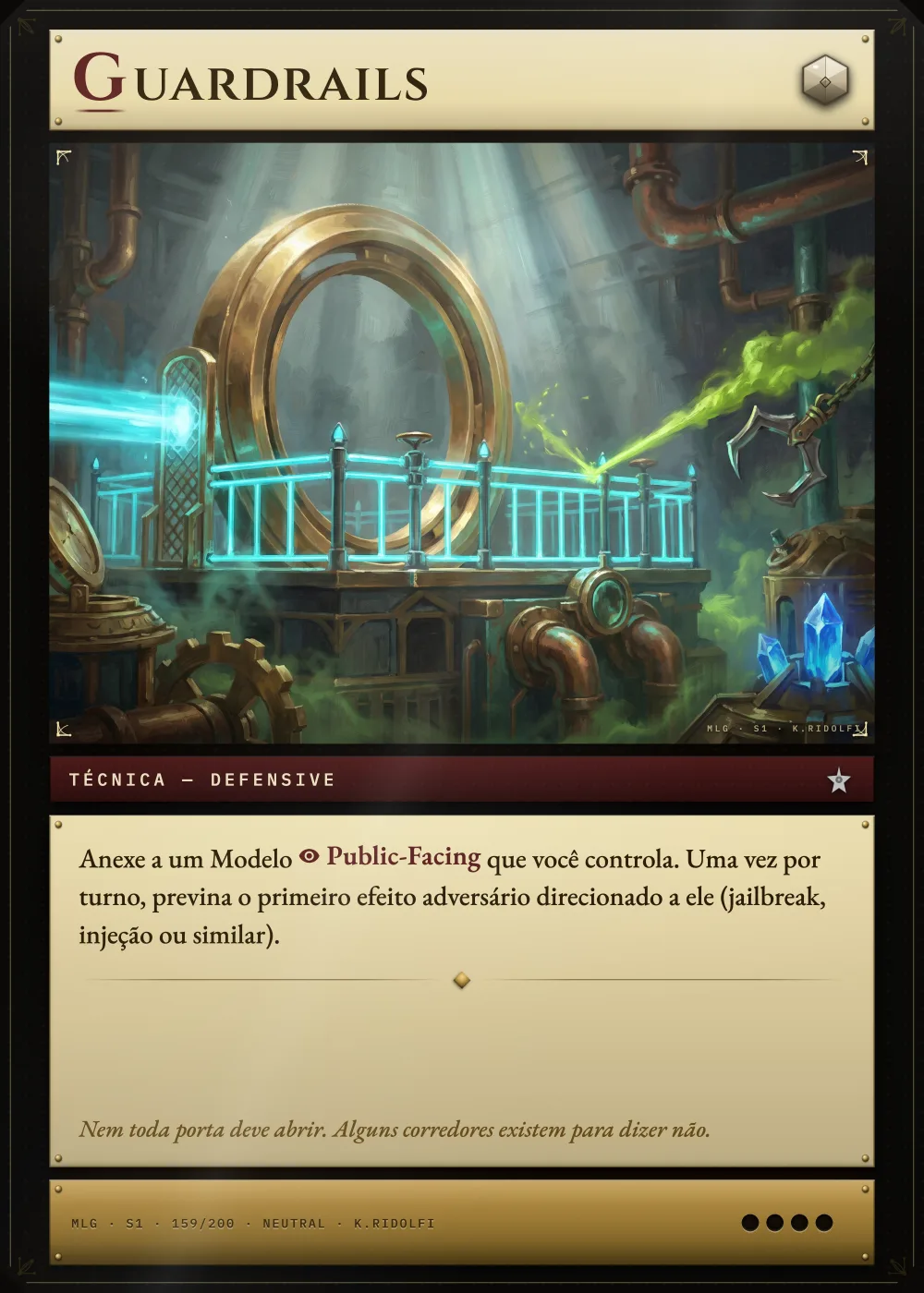 Arte completa da carta Guardrails, do set S1 de Magik LLM Gathering