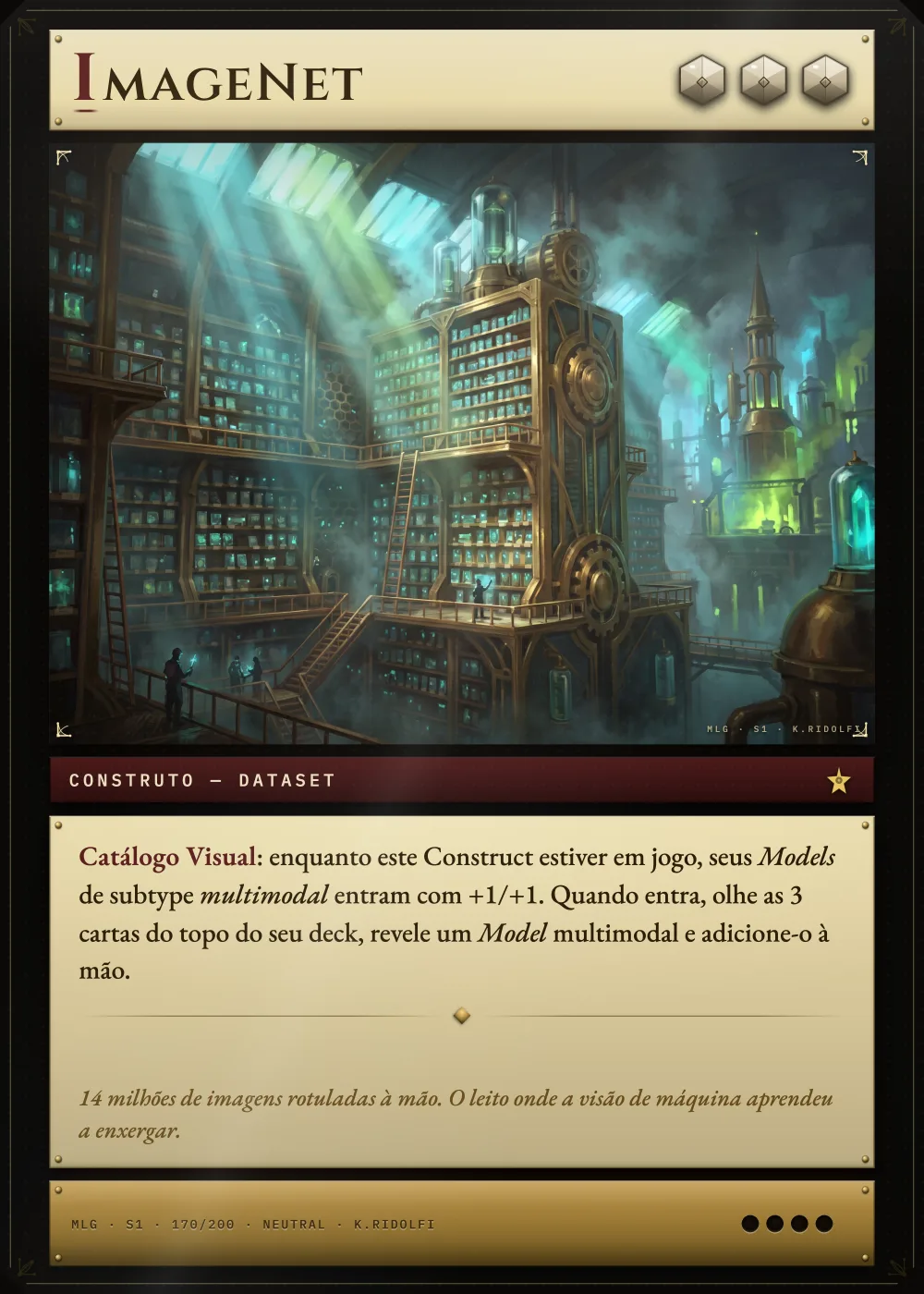 Arte completa da carta ImageNet, do set S1 de Magik LLM Gathering