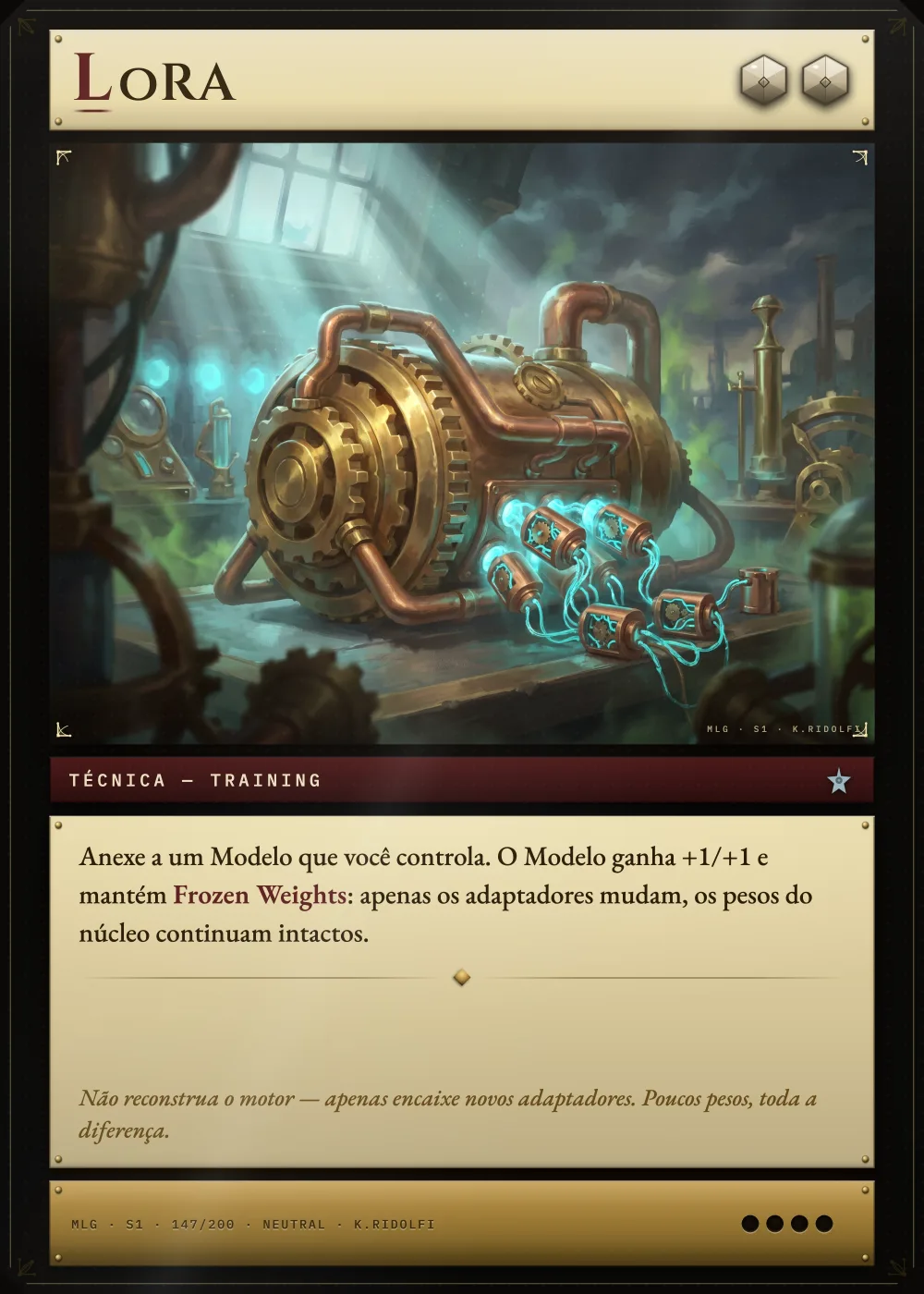 Arte completa da carta LoRA, do set S1 de Magik LLM Gathering