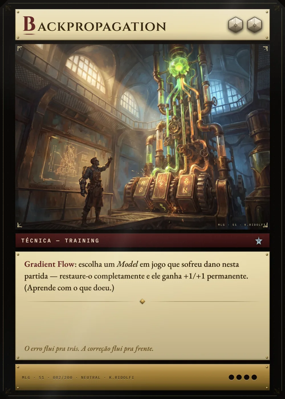 Arte completa da carta Backpropagation, do set S1 de Magik LLM Gathering